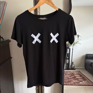 South of Queens graphic X black tee